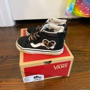 Toddler cheetah high top vans